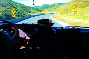 truck driver and view of road