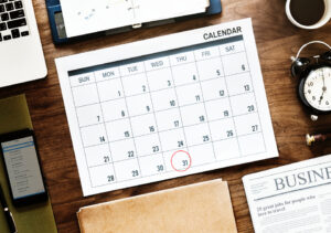 calendar with last day of month 31 circled in red