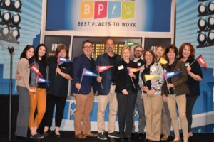 Group photo of The Lynch Law Group at 2019 Best Places to Work awards