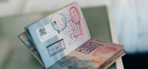 stamped open passport