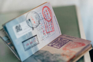 stamped open passport