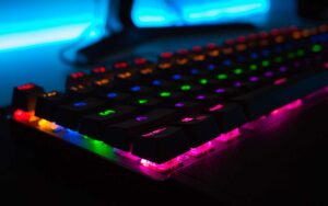 multicolored light up keyboard