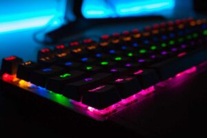 multicolored light up keyboard