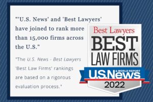 Best Law Firms 2022 award