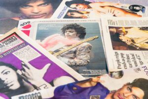 A selection of British newspapers featuring the musician Prince