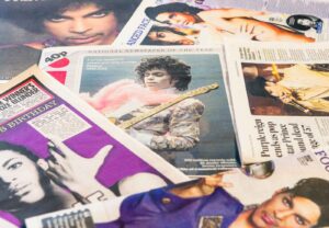 A selection of British newspapers featuring the musician Prince